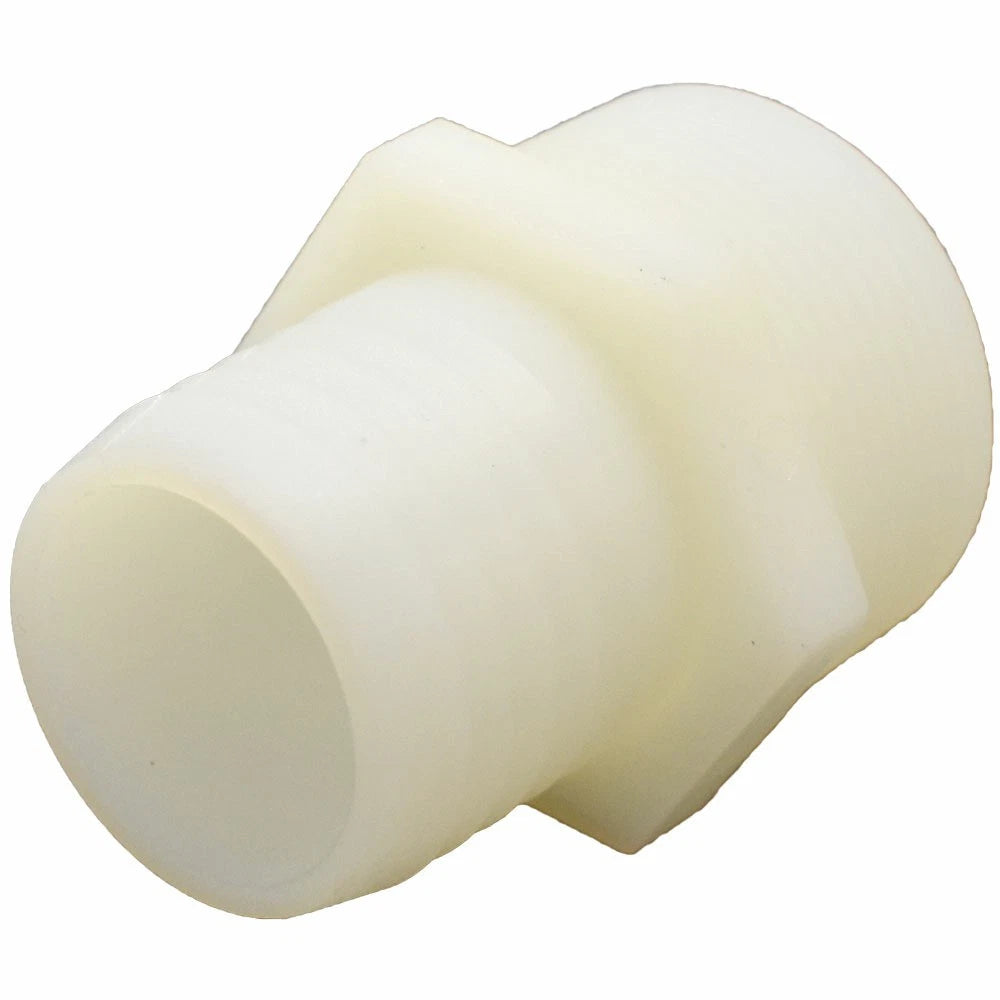 Malibu Boat Straight Fitting 4279022 - 1/2 Barb X 1 7/8 Threaded Nylon