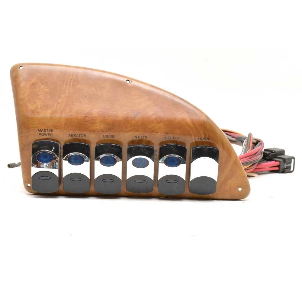 Lund Boat Rocker Switch Panel 2135876 - 8 1/2 X 5 Inch Faux Woodgrain