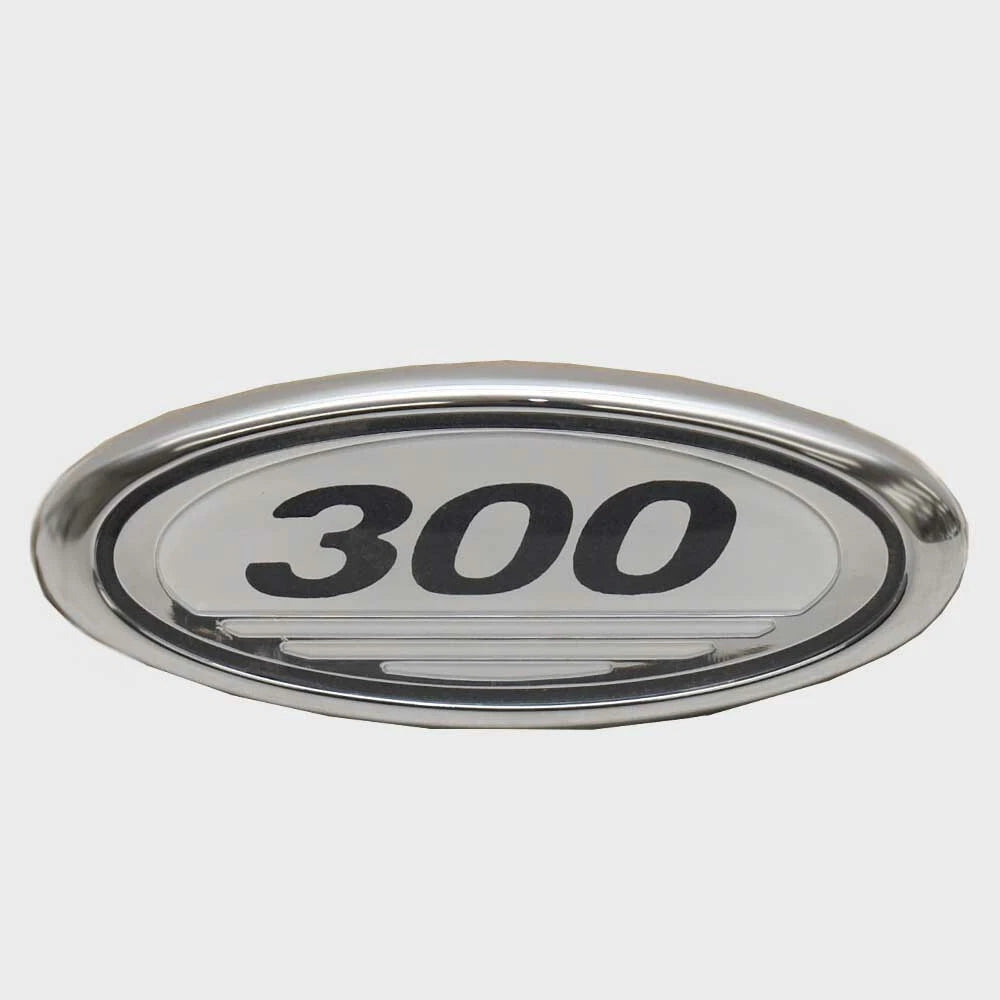 Sea Ray Boat Raised Emblem Decal - 300 Silver Plastic 4 1/4 X 1 1/2 Inch