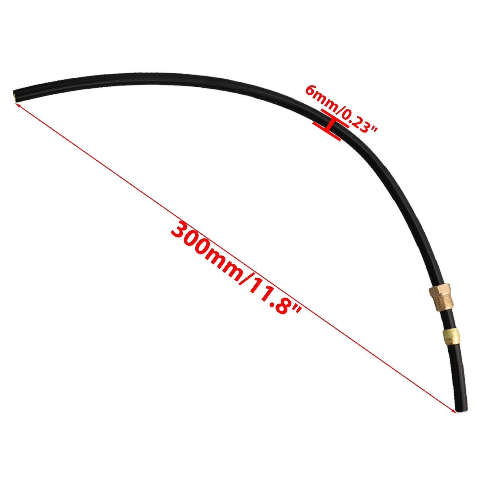 Nylon Hose Tube for Air Compressor Oilfree 6mm Outer Diameter 300mm Length