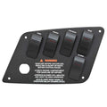 Four Winns Boat Switch Panel 025-5573 - Mercury DTS 8 1/2 Inch Black