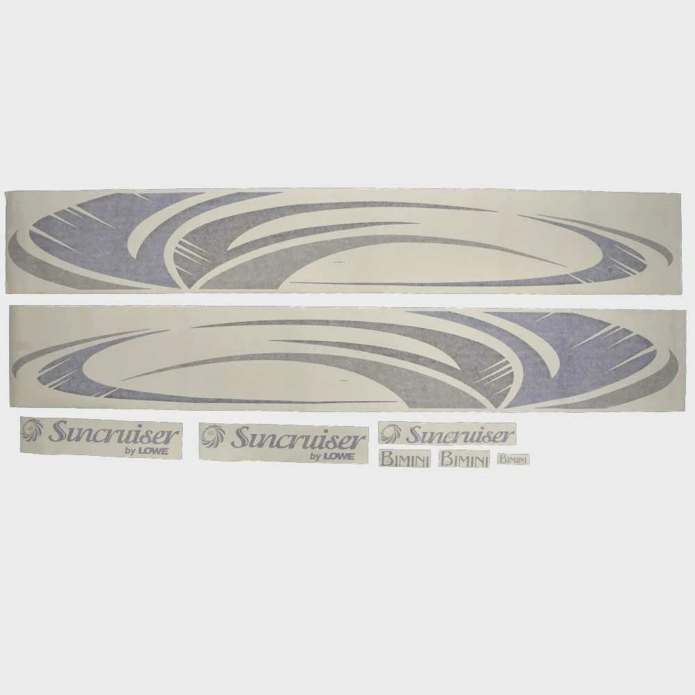 Lowe Suncruiser Pontoon Boat Decals 1823548 - Bimini Blue Taupe (8PC)
