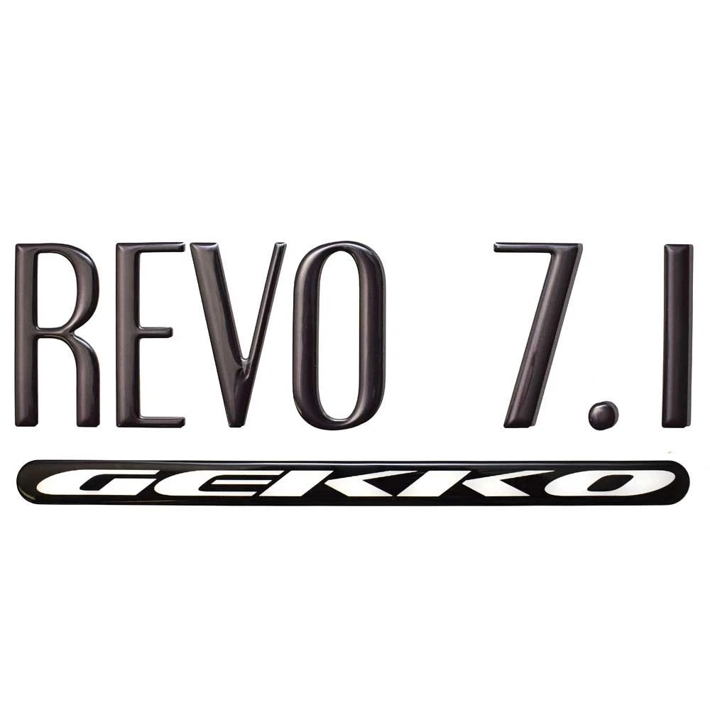 Gekko Boat Raised Model Decal - Revo 7.1 Emblem Gray Sticker
