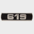 Ranger Boat Raised Emblem Badge 206370 - 619 SL 24 Black Silver Mirror