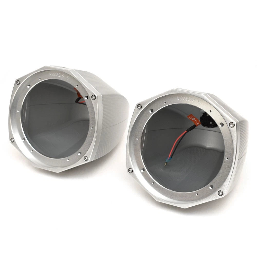 MasterCraft Boat ZFT7 Speaker Cans 404845 - Silver 8.5 Inch Lit (pair)