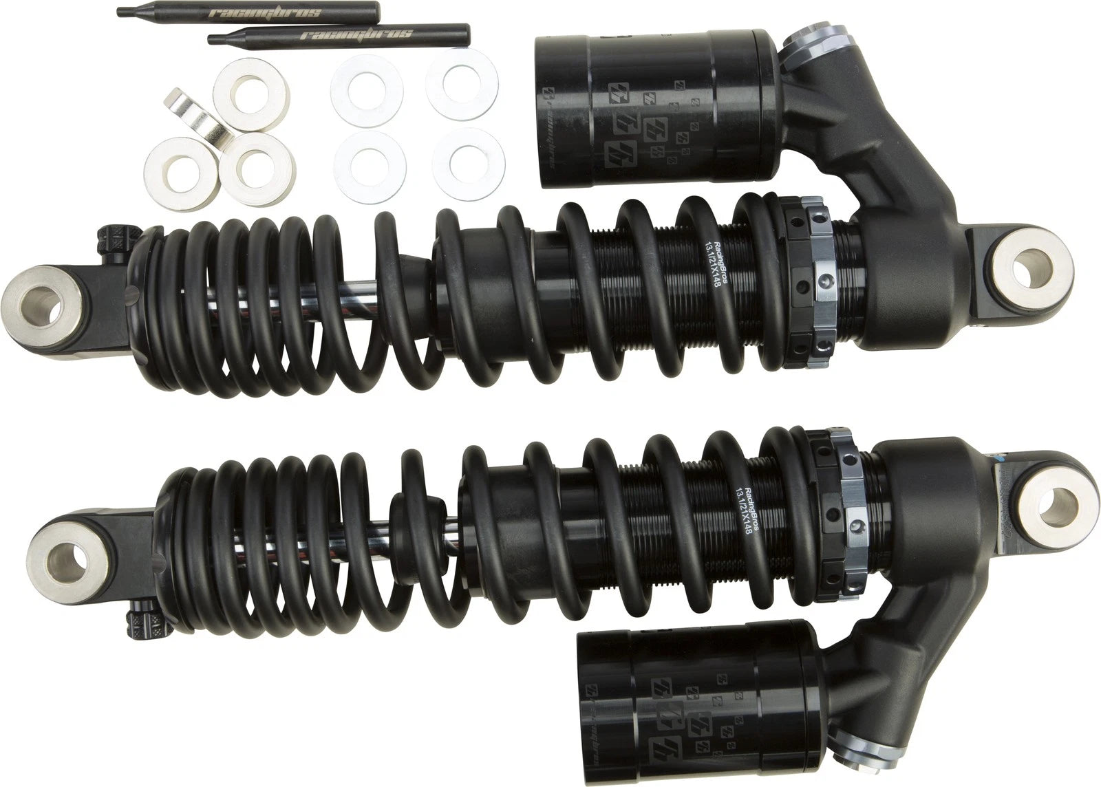 HARDDRIVE Remote Reservoir Rear Shocks for Harley Davidson XL & XR Models