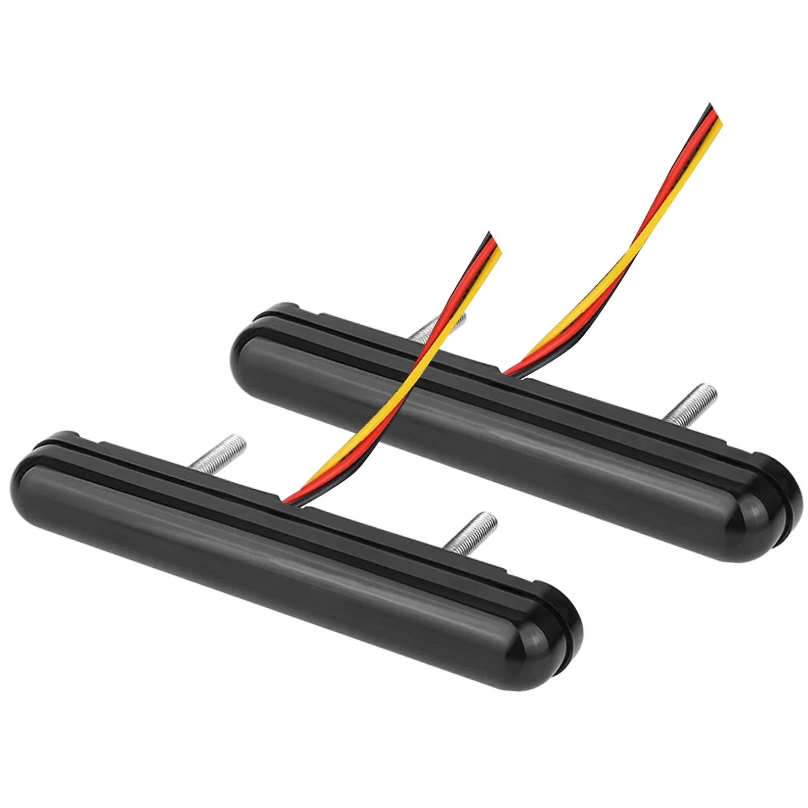 2x LED DRL Light Bar for Cargo Trailers Sequential Turn Signal Amber White 24V
