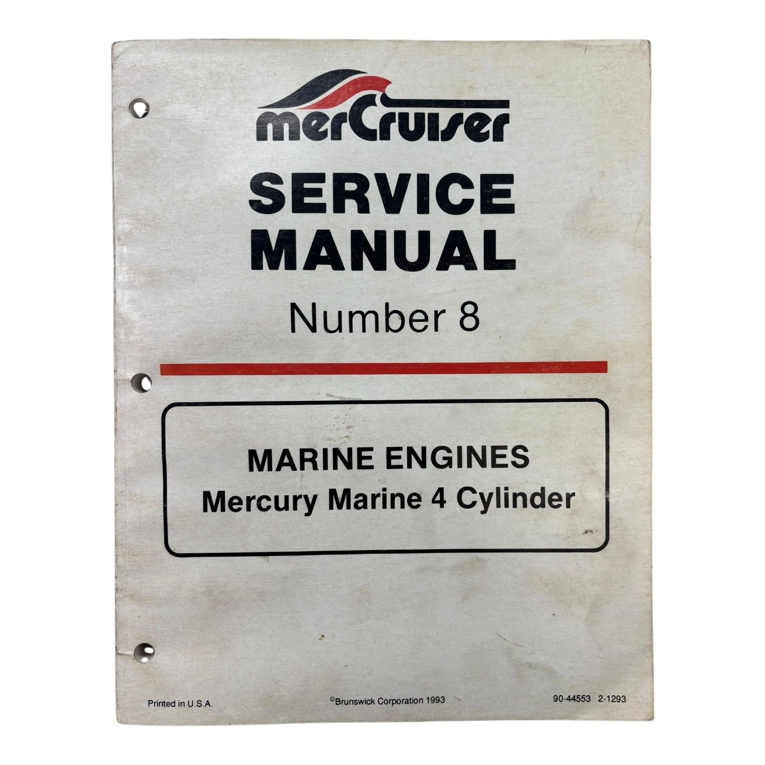 MerCruiser 90-44553, Marine Engines 4 Cylinder Service Manual #8 (1993)