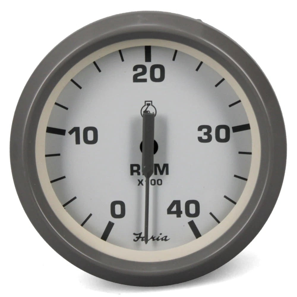 Faria Boat Tachometer Gauge TD9727A - Nantucket Diesel 3 1/4 Inch Gray