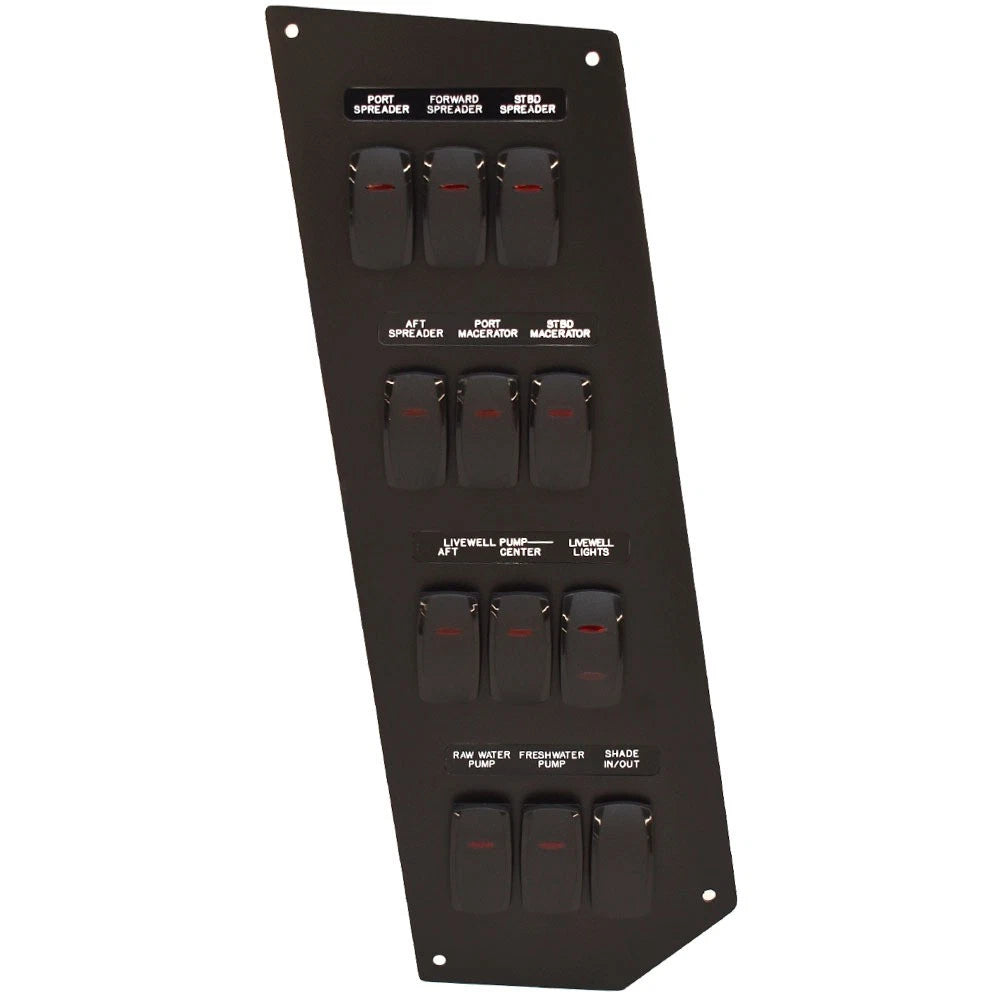 Blackfin 332CC Boat Starboard Side Switch Panel SE-361-A - Aluminum