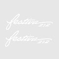 Rinker Boat Brand Decal - Festiva 212 37 X 10 3/4 Inches White (pair)