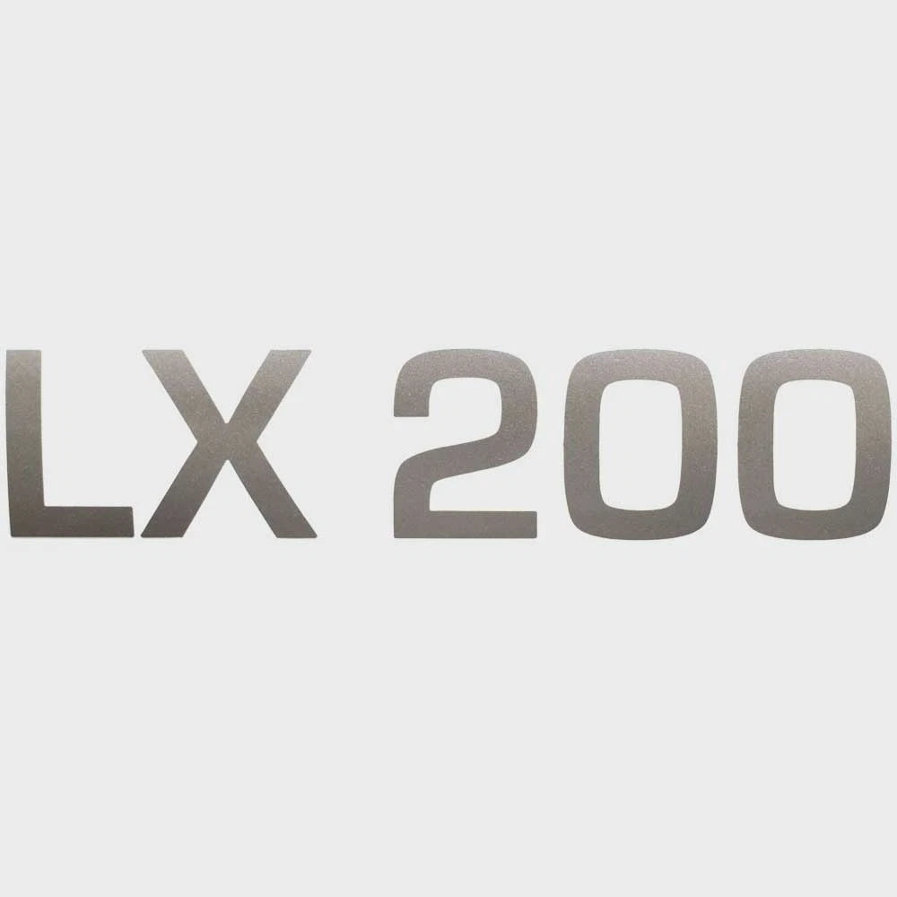 Lowe Boat Emblem Decal 2318404 - LX 200 Metallic Silver 7 X 1 1/2 Inch