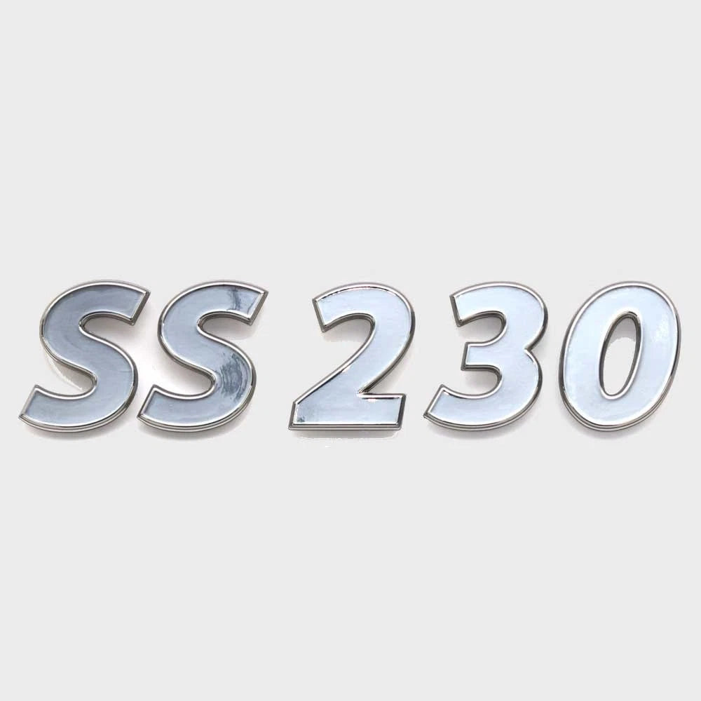 Lowe Boat Raised Brand Decal 2156184 - SS 230 Silver 8 5/8 Inch