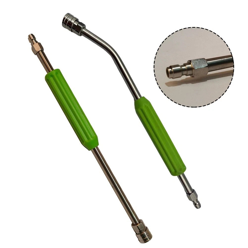 1x Stainless Steel Pressure Washer Extension Wand for Gutter Undercarriage