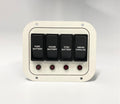 4 Button Marine Battery Switch Panel, Carling V2D1, 20V, 5.25 X 4.25 Inch