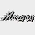 Bass CAT Boat Sticker Decal - Margay Emblem Silver - Black Vinyl