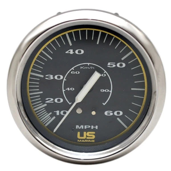 Faria Boat Speedometer Gauge SE9567A - US Marine 3 1/4 Inch Black