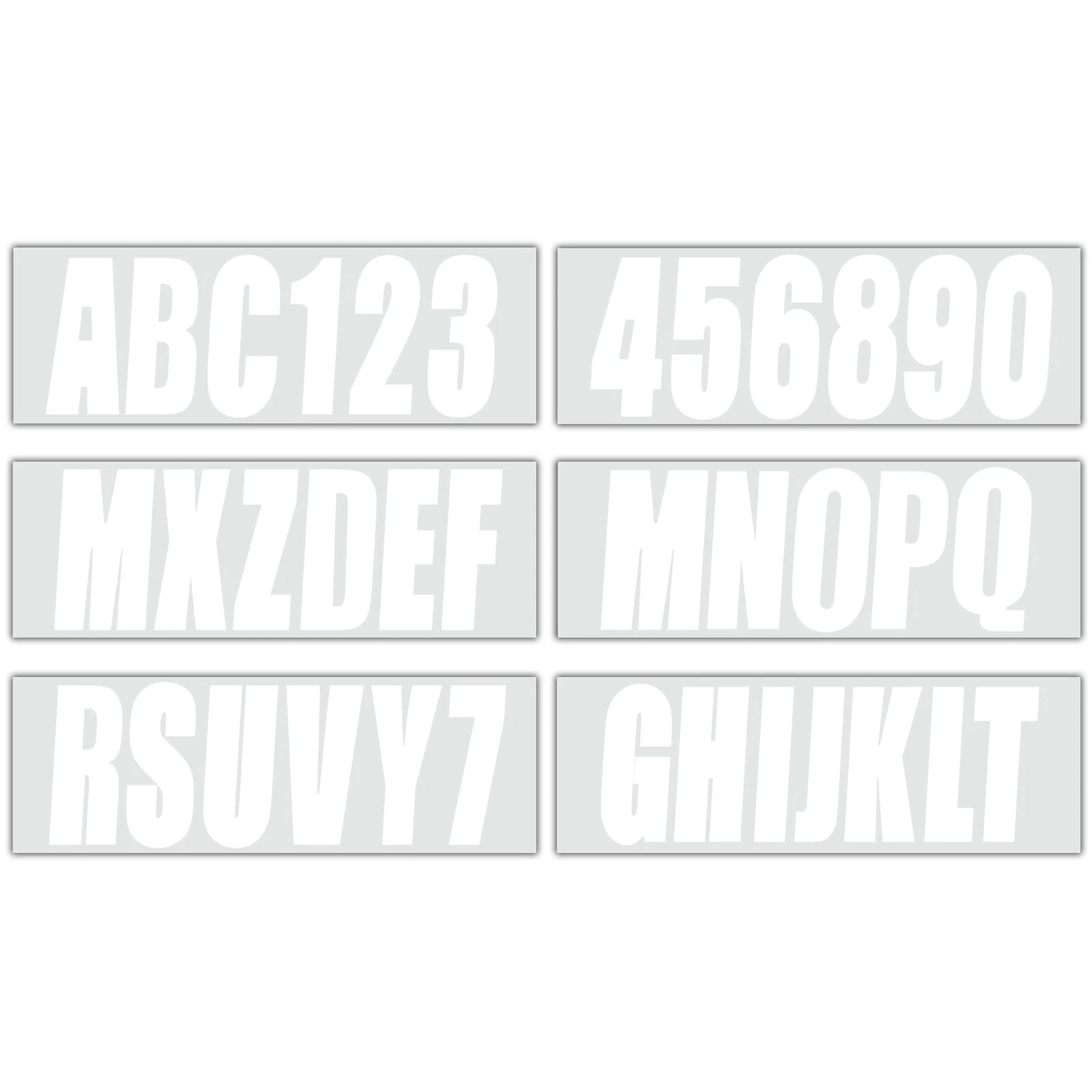 Custom Boat Registration Numbers & Marine Boat Decals Stickers 3" White