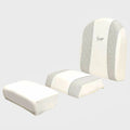 Ranger Boat Leaning Post Seat Cushions - Bay Series White Gray (port)