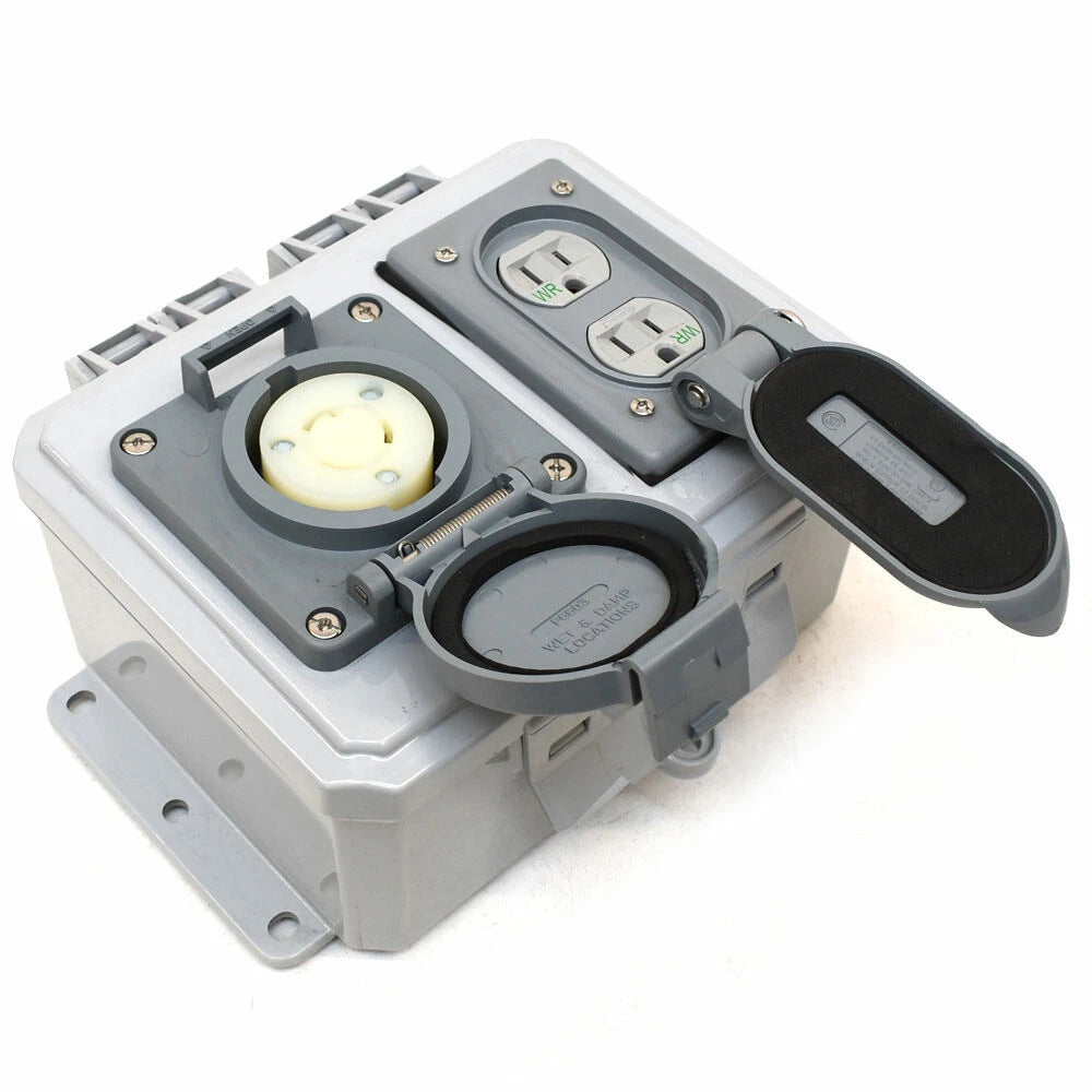 Tracker Boat Outlet Box - 125 Volt 20 Amp Shore Power