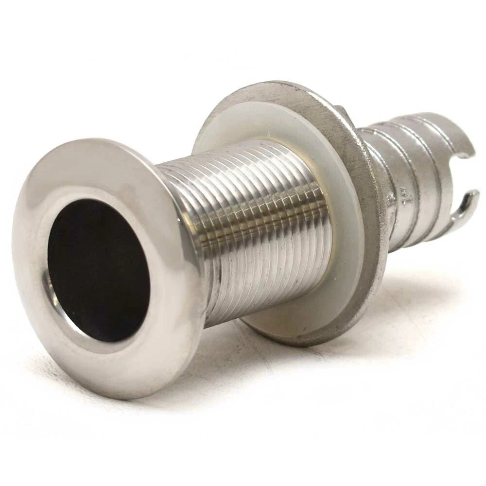 Skier's Choice Boat Thru Hull Fitting 104052 - 1 Inch Barbed Stainless