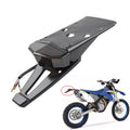 Motorcycle Rear Mudguard Brake Tail Light License Plate Lamp for Dirt Bike Smoke