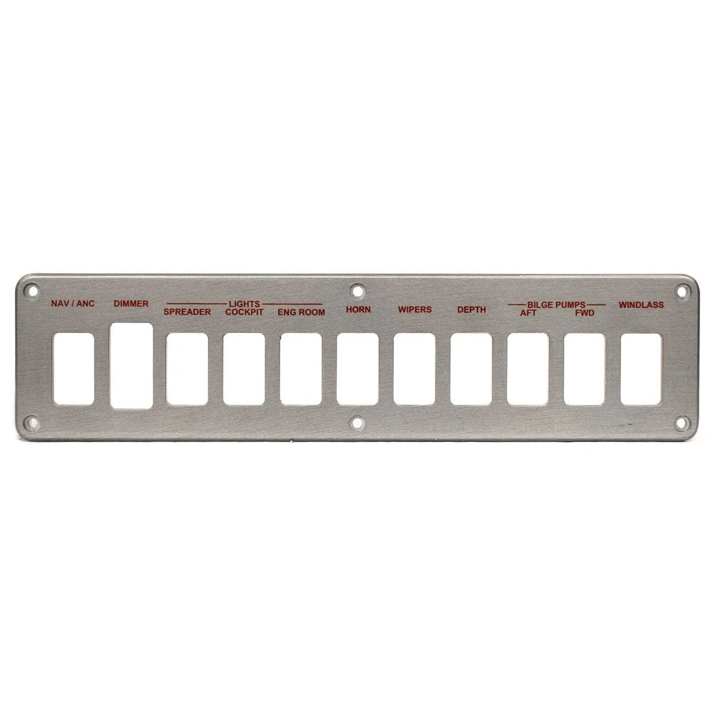 Cruisers Yachts Boat Blank Switch Panel V2237800 - Silver 3 1/2 X 14In