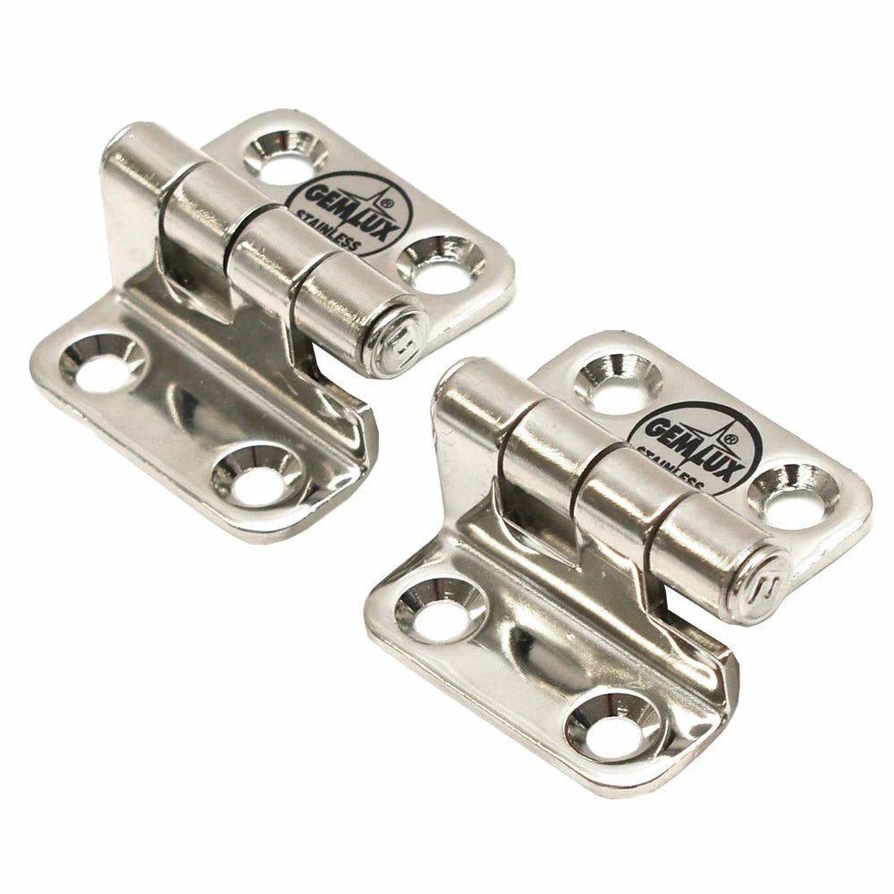 Gemlux Boat Offset Hinges - 1 1/2 X 1 1/2 Inch Stainless Steel (pair)