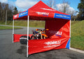 BORILLI SUPPORT POP UP TENT/GAZEBO/CA NOPY 3x3m, WITH BACK & HALF SIDES