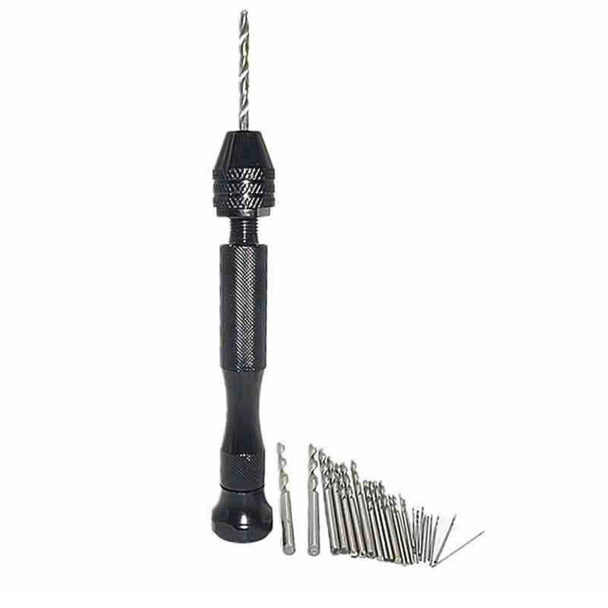 26Pcs Mini Micro Hand Drill Bits Small Manual Keyless Chuck Pin Vise Rotary Tool