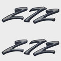 Rinker Boat Brand Emblem Decal Sticker - 272 Gray - White (pair)