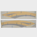 Premier Pontoon Boat Graphic Hull Decal 30004135 - Yellow Blue (set of 2)