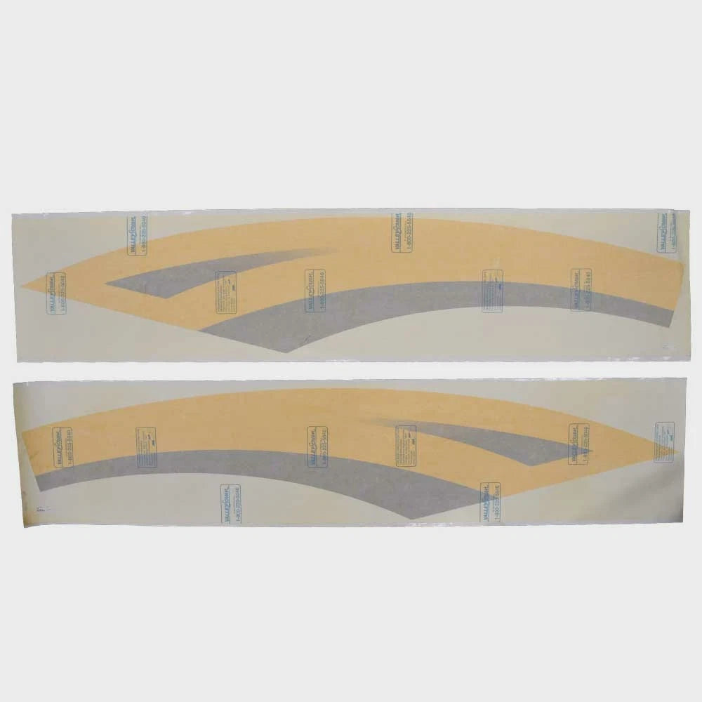 Premier Pontoon Boat Graphic Hull Decal 30004135 - Yellow Blue (set of 2)
