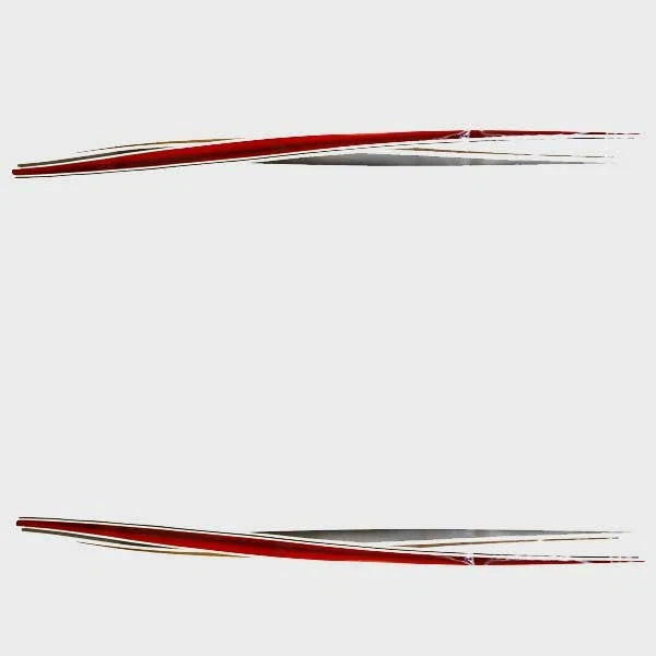 Wellcraft Boat Graphic Decals 2605-2076 - SEI Red Black (set of 2)