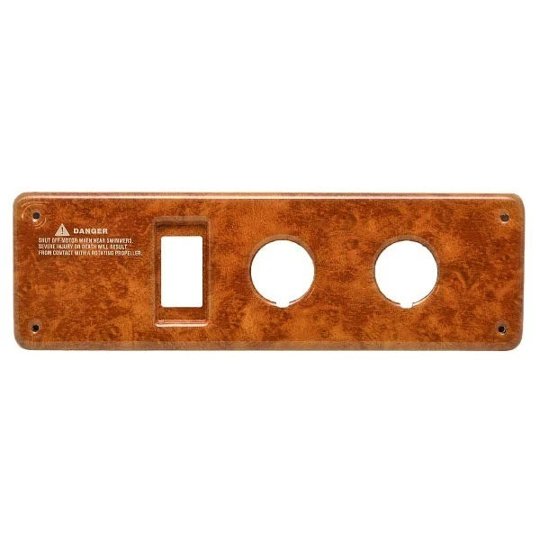 Rinker Boat Blank Switch Panel - 10 3/8 X 3 1/4 Inch Woodgrain 206607C