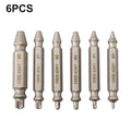 6PCS Broken Bolt Damage Screw Remover Extractor Drill Bits Easy Out Stud Reverse