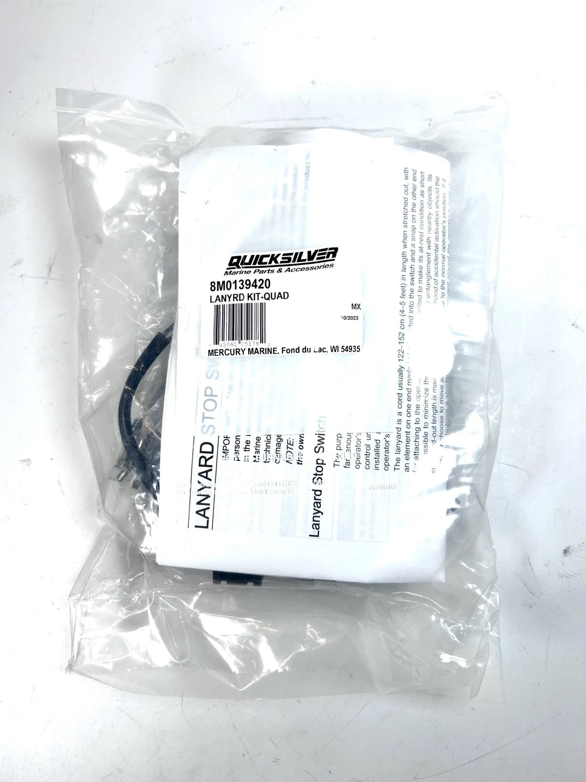 Mercury 8M0139420, Quad Lanyard Kit, OEM