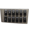 Larson Boat Rocker Switch Panel - 350 Cabrio Glossy Gray