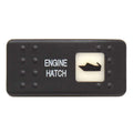 Carling Boat Rocker Switch Actuator - Engine Hatch Horizontal Black