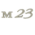Cobalt Boat Raised Decal 452892 - M23 Silver 6 X 2 7/8 Inch