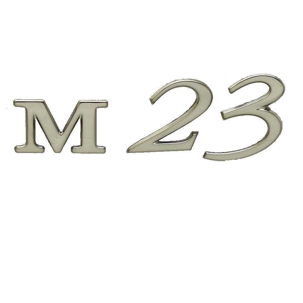 Cobalt Boat Raised Decal 452892 - M23 Silver 6 X 2 7/8 Inch