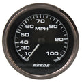 Beede Boat Speedometer Gauge 960491 - 3 1/4 Inch Pewter Black