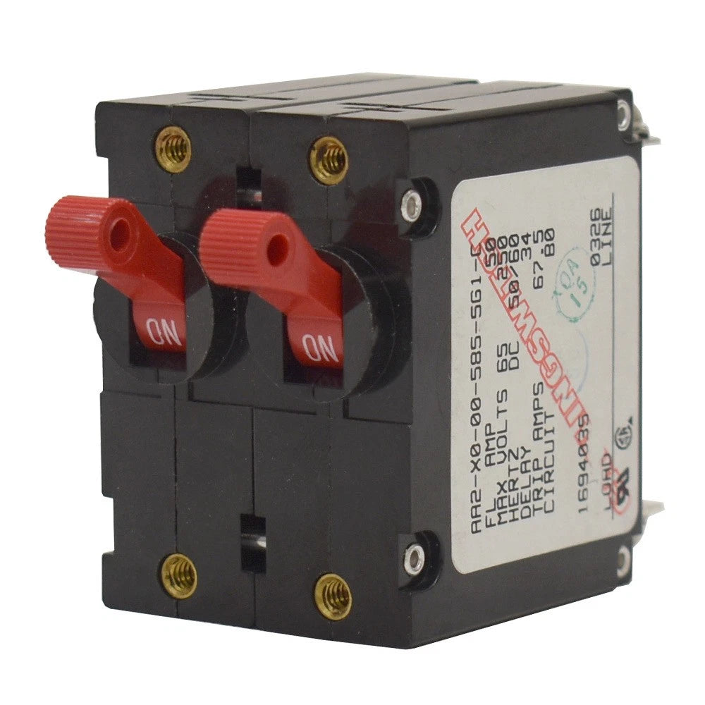 Carling Boat Toggle Breaker Switch AA2-X0-00-585- 5G1-C - 2-Pole 50A