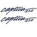 Rinker Boat Brand Decal - 212 Captiva Navy Blue 27 X 5 1/2 Inch (pair)