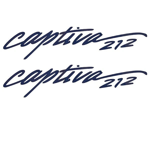 Rinker Boat Brand Decal - 212 Captiva Navy Blue 27 X 5 1/2 Inch (pair)