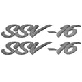 Lund Boat Decal 1986387 - SSV-16 Black Silver 10 3/8 Inch (pair)