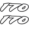 Tracker Boat Emblem Decal Stickers - 170 White Black (pair)