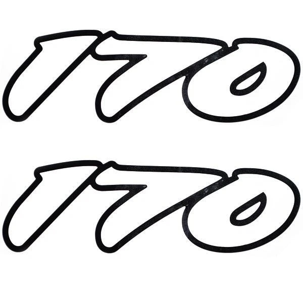 Tracker Boat Emblem Decal Stickers - 170 White Black (pair)