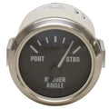 Beede Boat Rudder Angle Gauge 946965 - 2 Inch Silver Black