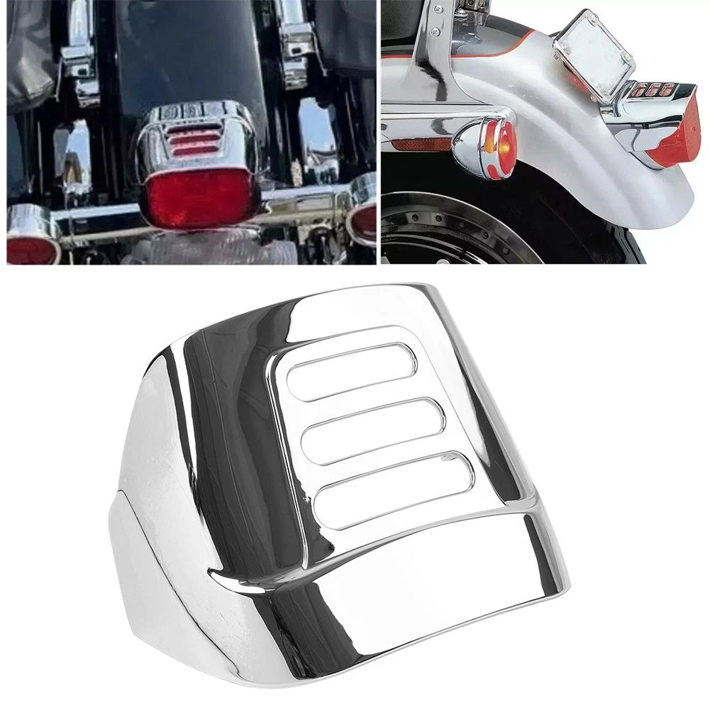 Chrome Tail Light Visor Cover for Harley Tri Glide FLHTCUTG 09-22 FLHXXX 10-11